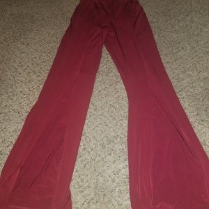 Burgundy Spilt Pants